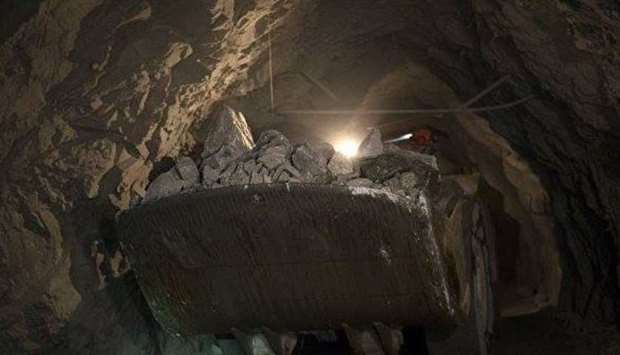 Inside a gold mine in South Africa. File picture