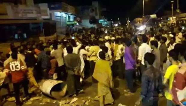 People protesting in Guntur as anger over police failure to stem attacks on children have boiled over.