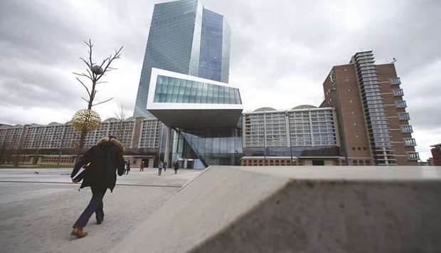 The headquarters of European Central Bank in Frankfurt. A fresh economic crisis would leave Greek banks exposed and see their capital slide by billions, the ECB said yesterday after publishing the results of a latest stress test.
