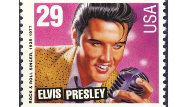 TOP GROSSER: The 1993 Elvis Presley stamp, which sold over 124 million copies.