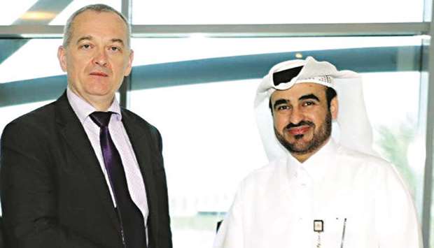 Kahramaau2019s Abdulaziz al-Hammadi and Qeeriu2019s Dr Marc Vermeersch at the signing ceremony.