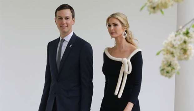 Jared Kushner and his wife Ivanka Trump are pictured in Washington last month.