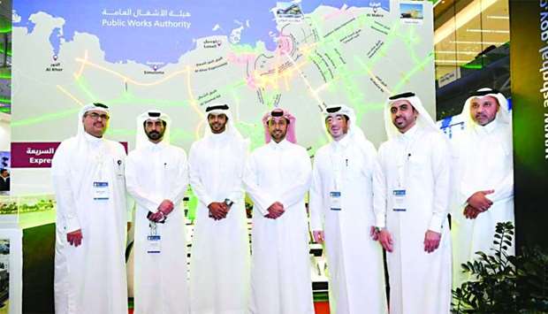 Ashghal officials at the authority's pavilion at the Project Qatar 2018 Exhibition