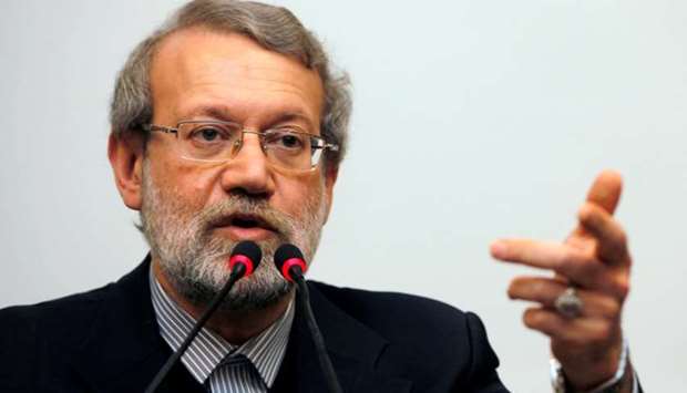 Iran's parliament speaker Ali Larijani holds a news conference in Istanbul. January 22, 2015 file picture.