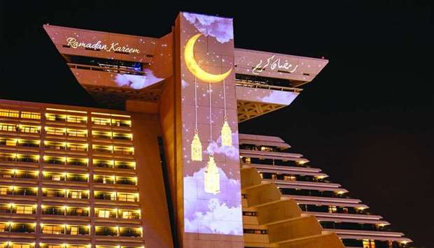 An exterior view of Sheraton Grand Doha Resort & Convention Hotel.rnrn
