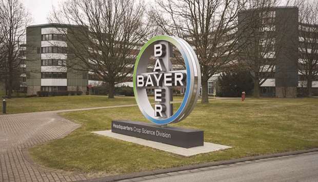A logo stands outside Bayer CropScience facility in Monheim, Germany. Bayeru2019s third Roundup court loss comes two weeks after shareholders disavowed chief executive officer Werner Baumann at a meeting in Germany, lambasting his handling of the $63bn Monsanto Co acquisition.