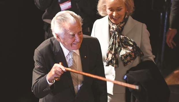 Former Australian PM Bob Hawke at the launch of the Labor Partyu2019s election campaign in Sydney in a file picture.