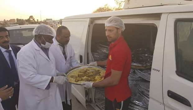 Inspection at an Iftar site.