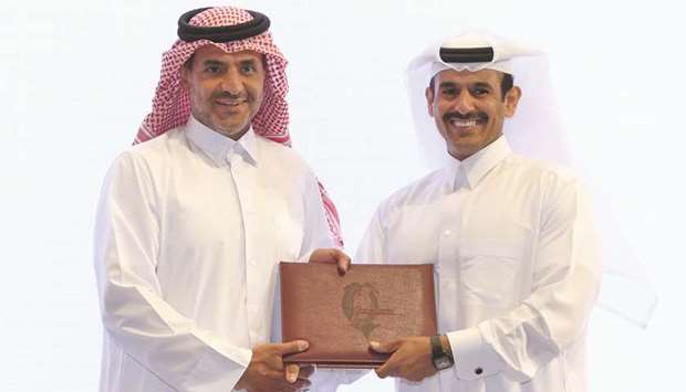 HE al-Kaabi with Sheikh Khalid (left).