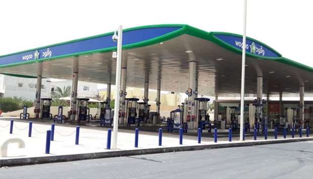 A view of the fixed petrol station in Onaiza area, reopened after renovation and expansion.