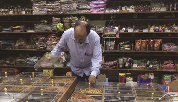 A sweets and nuts shop in Doha Municipality.