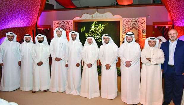 HE Akbar al-Baker with HIA and other QNTC officials at the Sixth Annual Tourism Industry Ghabga.rnrn