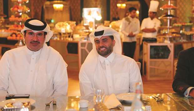 Abdulaziz al-Mass (left) and HIAu2019s COO Badr Mohamed al-Meer at the Suhoor.
