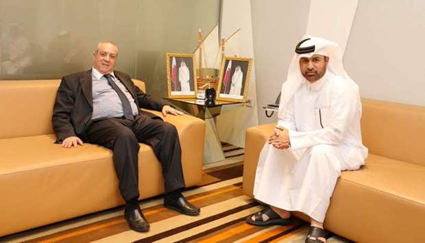 Al-Sulaiti with Zacharioglu during their meeting.