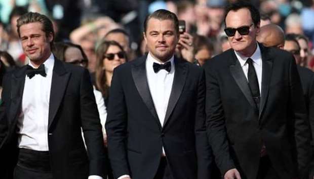 STAR-TURN: From left, Leonardo DiCaprio, Brad Pitt and Quentin Tarantino, at the 72nd international film festival, Cannes.