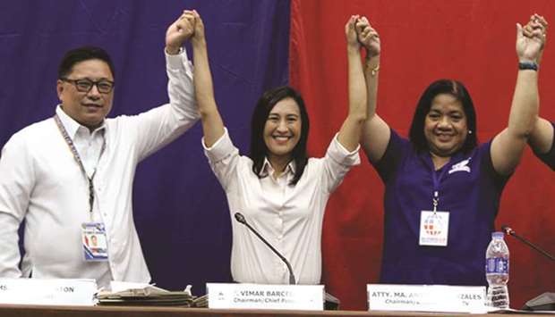 Comelec officials proclaim Joy Belmonte as the new Quezon City mayor.