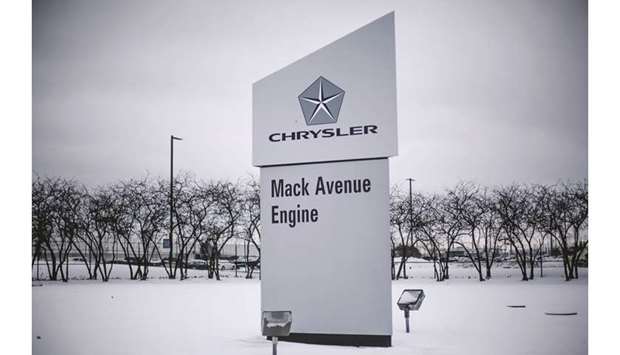 Signage stands outside the Fiat Chrysler Automobiles Mack Avenue Engine plant in Detroit, Michigan. Talks between Fiat and Renault have accelerated in recent days, as negotiators found a way to structure a tie-up deal, sources said.