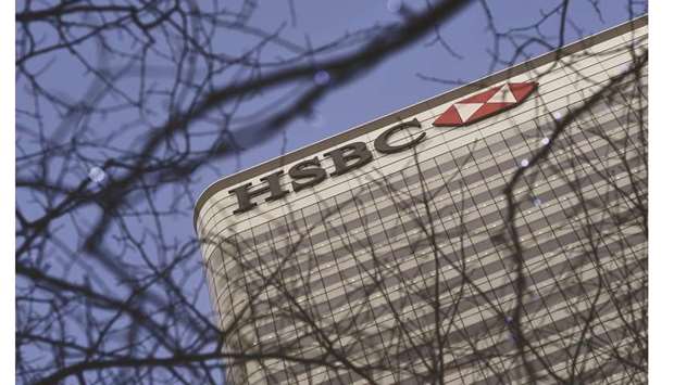 The HSBC headquarters is seen in the Canary Wharf financial district in east London (file). Last week, TV celebrity chef Jamie Oliveru2019s casual-dining chain was placed into protection from creditors. That left HSBC sitting on about u00a330mn ($38mn) of potential losses, according to a person familiar with the situation.