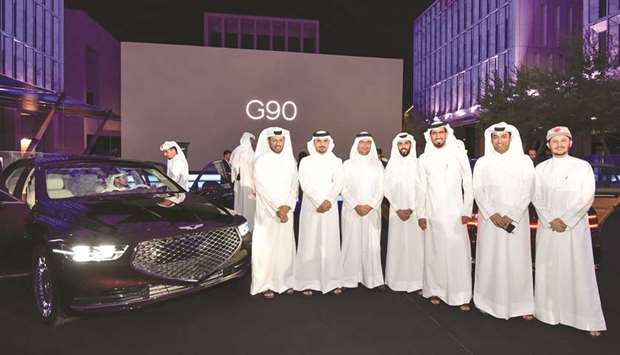 Dignitaries and guests at the new Genesis G90 unveiling ceremony in Msheireb Downtown Doha.