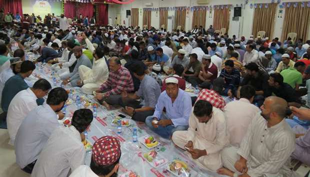 GATHERING: The Iftar brought together people from all walks of lives and professions in Qatar.