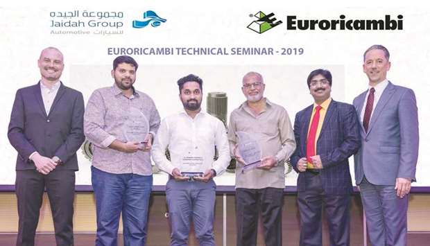 Officials with representatives of the business partners honoured on the occasion.