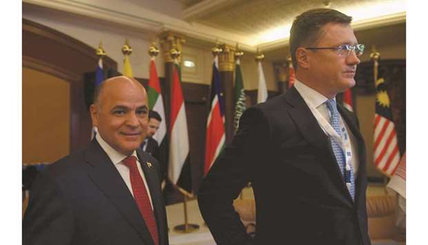 Venezuelau2019s Oil Minister Manuel Quevedo (left) and Russiau2019s Minister of Energy Alexander Novak attend the Opec+ group meeting in Jeddah on May 19. The dispute over the date of meeting also illustrates the growing influence of the biggest non-Opec member in the alliance, Russia. It was Russia, citing scheduling conflicts, that proposed changing the dates of the summer meeting from its planned slot of June 25-26 to slightly earlier in the month, delegates said.