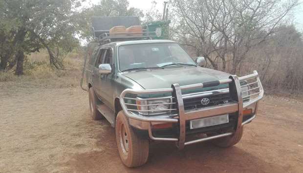 A vehicle that ferries tourists in Pendjari National Park