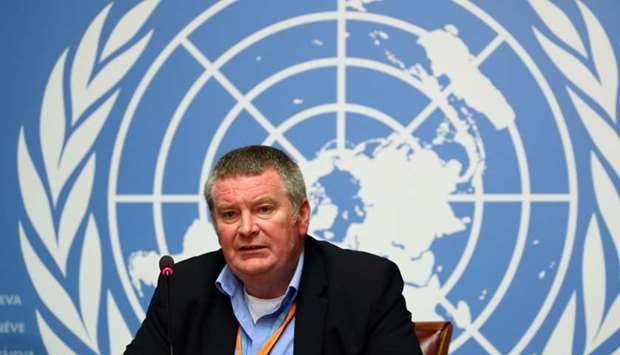 Mike Ryan, Executive Director of the World Health Organisation (WHO) attends a news conference on the Ebola outbreak in the Democratic Republic of Congo at the United Nations in Geneva, Switzerland