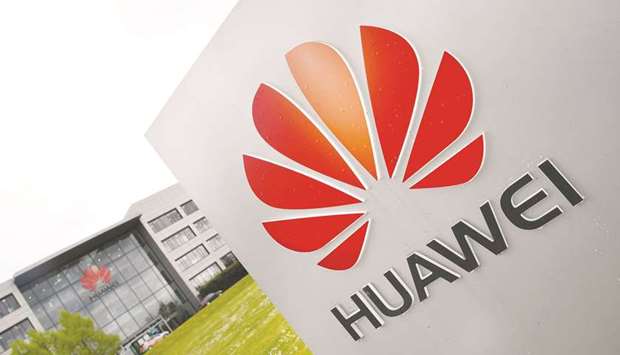 Signage is seen at the Huawei office in Reading, Britain. The company said it will u201cvigorously opposeu201d a motion filed by US prosecutors on Thursday to disqualify its lead defence lawyer from a case accusing the Chinese company of bank fraud and sanctions violations.