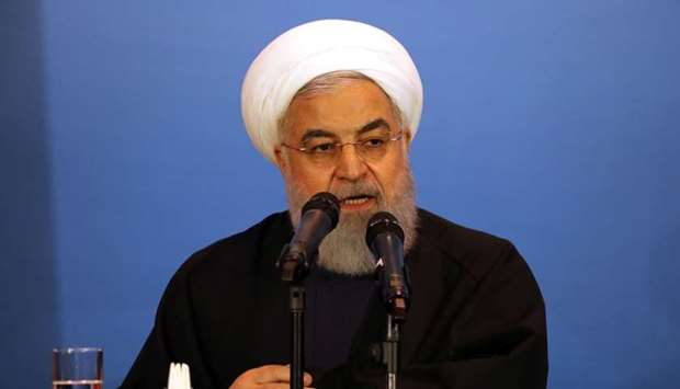 Iranian President Hassan Rouhani speaks during a meeting with tribal leaders in Kerbala, Iraq. File picture: March 12, 2019