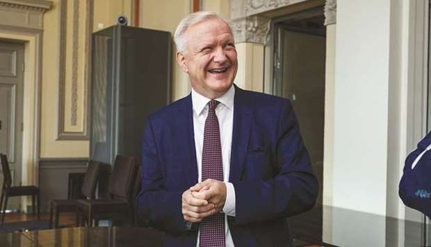 Olli Rehn, governor of the Bank of Finland, reacts before a Bloomberg Television interview in Helsinki. Rehn wants a rethink of the ECBu2019s master plan for ensuring price stability, at a time when no amount of stimulus seems enough to boost inflation.