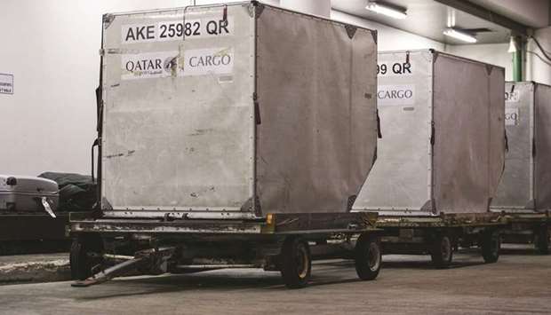 Dollies holding cargo containers are seen at Chiang Mai International Airport in Thailand. IATAu2019s latest data for global air freight markets showed that demand, measured in freight tonne kilometres (FTKs), increased 0.1% in March 2019, compared to the same period in 2018.