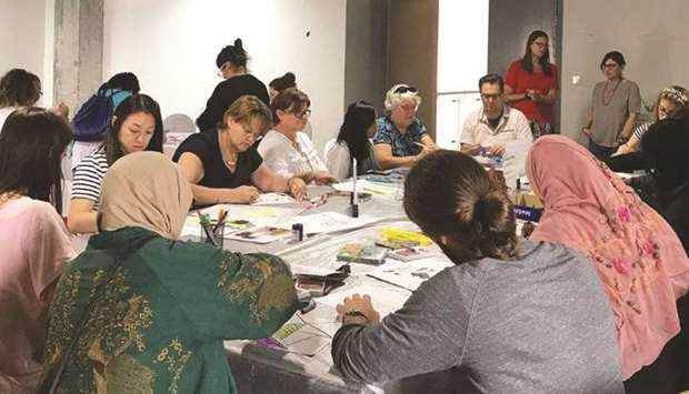 A Fire Station-organised workshop brings together 60 art teachers in Qatar.
