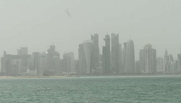 Dusty conditions in Doha on Monday. PICTURE: Shaji Kayamkulam