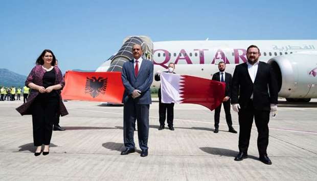 Qatar medical aid arrives in Albania