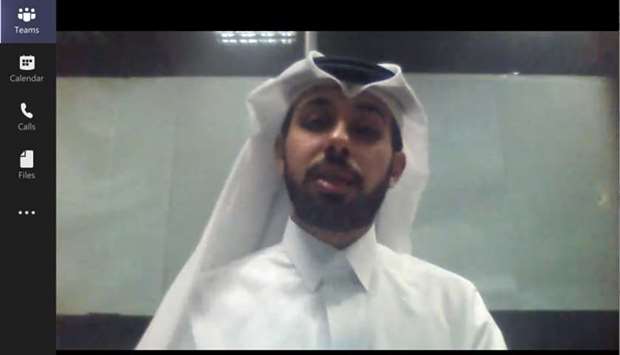 Khalifa al-Yafei, director of Student Affairs at QFBA-NU, during the webinar.