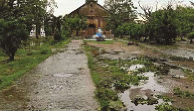 A general view of the devastation in the aftermath of typhoon Vongfong, in Bulan, Sorsogon, yesterday, in this picture obtained from social media.