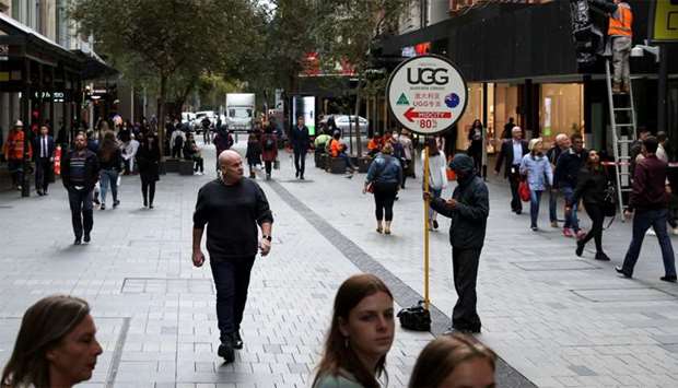 Increased foot traffic is seen in the city centre following the easing of restrictions implemented to curb the spread of the coronavirus disease (COVID-19) in Sydney