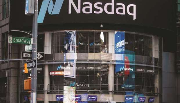 The Nasdaq Market Site in the Times Square area of New York.