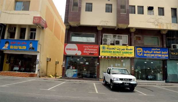 Closed shops in the Old Airport area on Tuesday. PICTURE: Thajudheen