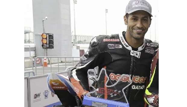 Saeed al-Sulaiti needs to finish third in the final race today to win the Qatar Online Racing Championship for bikes.