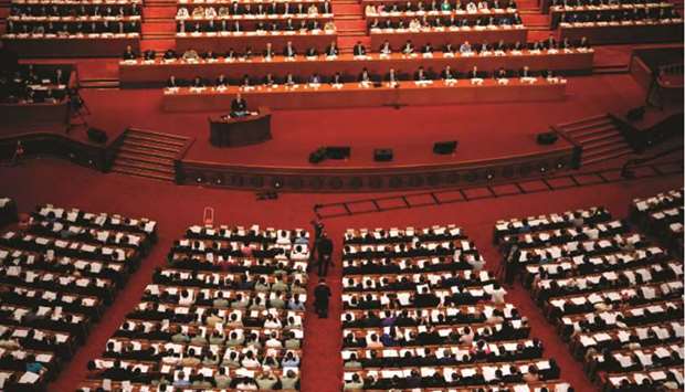 The second plenary session of the National Peopleu2019s Congress (NPC) takes place at the Great Hall of the People in Beijing yesterday.