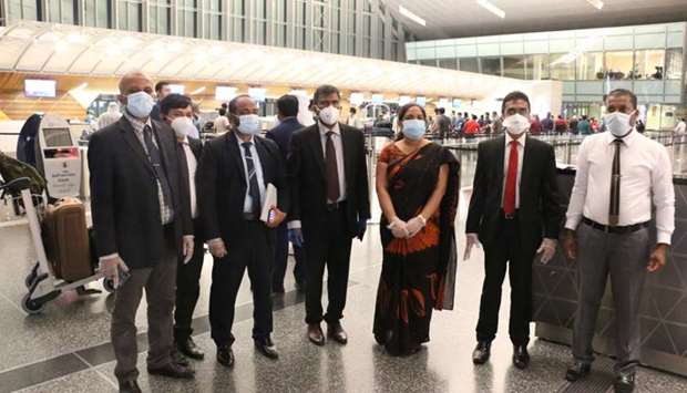 The Sri Lankan officials at Hamad International Airport