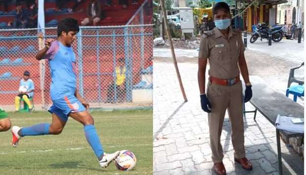 Midfielder Indumathi Kathiresan is a Police Sub-Inspector in Indiau2019s southern state of Tamil Nadu.