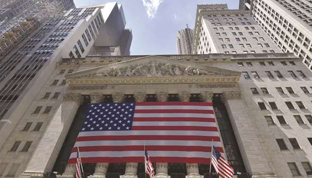 An external view of the New York Stock exchange building. Investors are taking a closer look at the marketu2019s consumer discretionary companies as a reopening US economy fuels hopes of a turnaround for some of the sectoru2019s hardest-hit names.