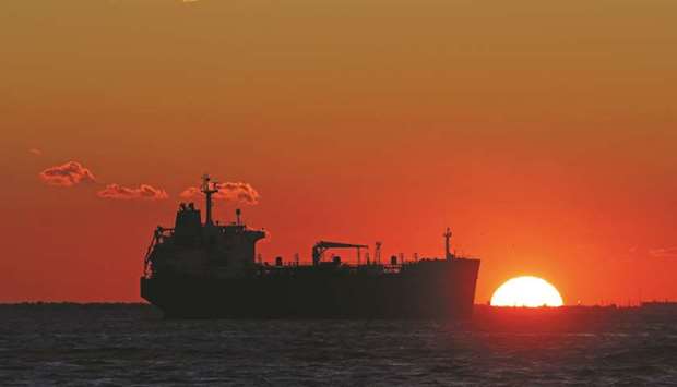 An oil tanker sits anchored off the Fos-Lavera oil hub near Marseille, France (file).