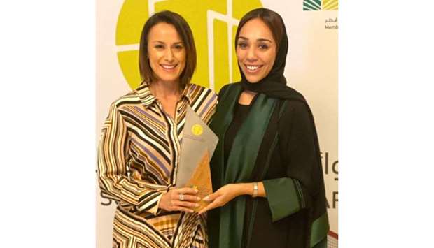 RME founder Layla al-Dorani (right) and SEP founder Rebekah Gomez during the ,4th Qatar Sustainability Awards 2020.,