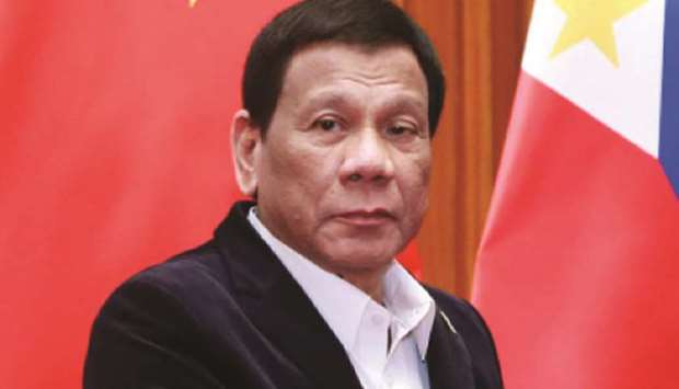 (File photo) Philippine President Rodrigo Duterte.
