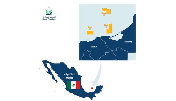 The three offshore blocks are situated in the Campeche basin and within 30km to 90km of the giant Cantarell and KMZ oil fields