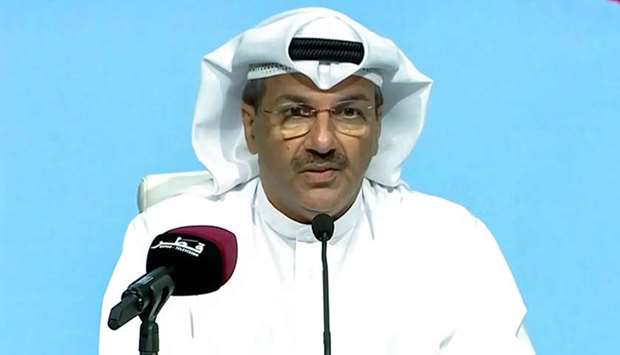 Dr Ahmed al-Mohamed at the press conference.